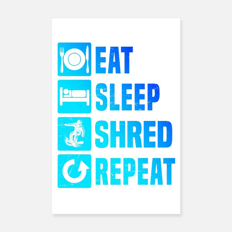 Conception compacte de snowboard pour snowboard Poster 20 x 30 cm