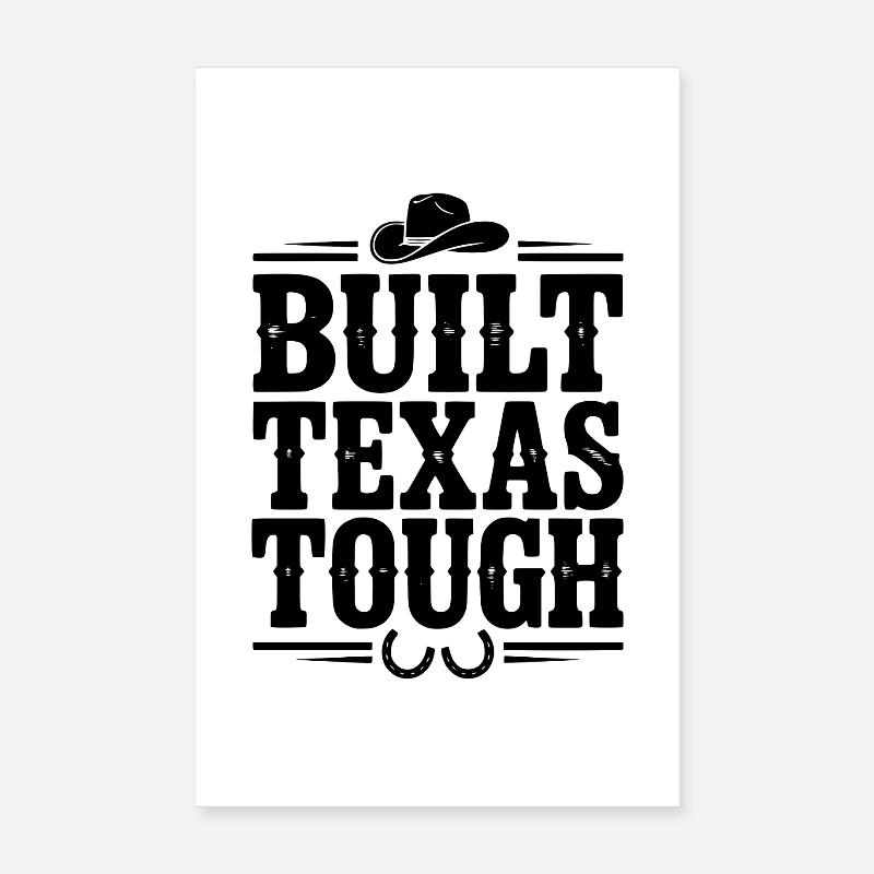 Construit Texas Tough Poster 20 x 30 cm