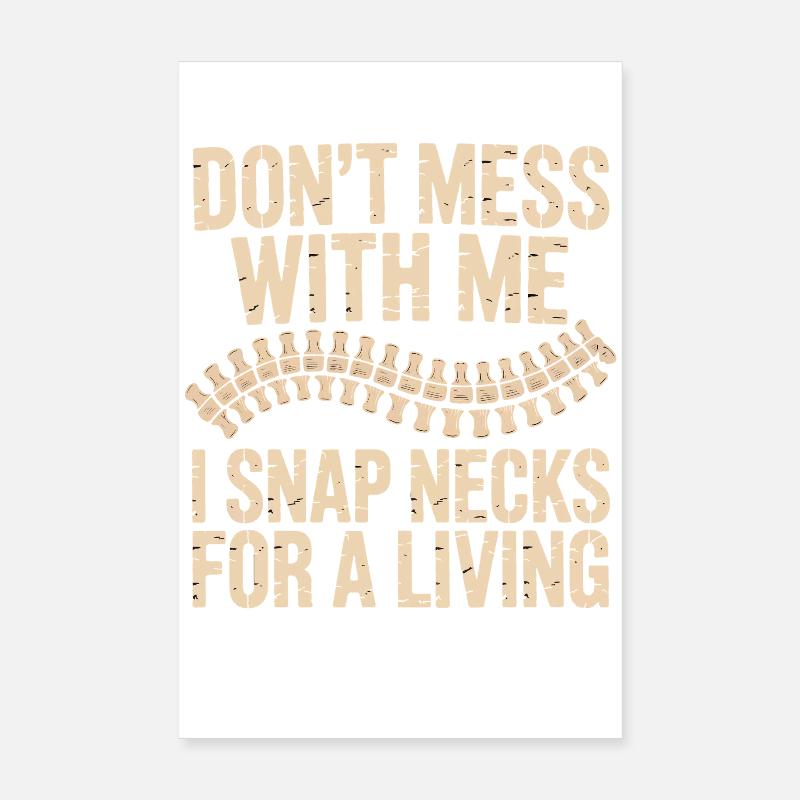 Dont Mess With Me Zip Neck Poster 20x30 cm