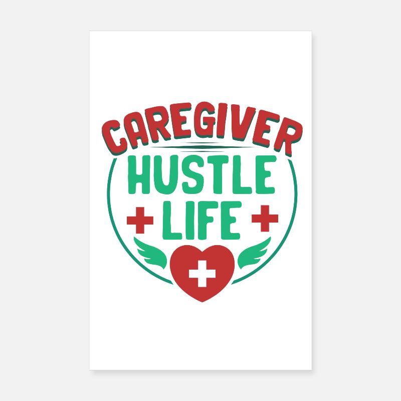 Nurse, geriatric care Poster 8" x 12" (20x30 cm)