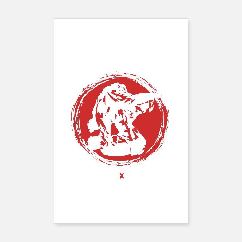 Judo Kampfsport Roll Reset Repeat Poster 20x30 cm