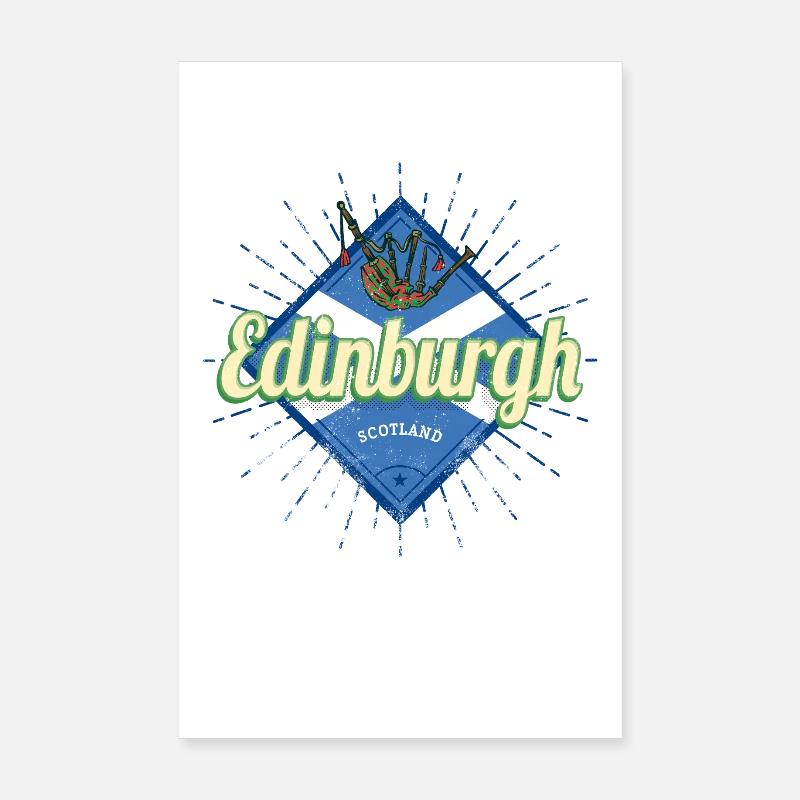 Édimbourg, capitale de l’Écosse avec cornemuses Poster 20 x 30 cm