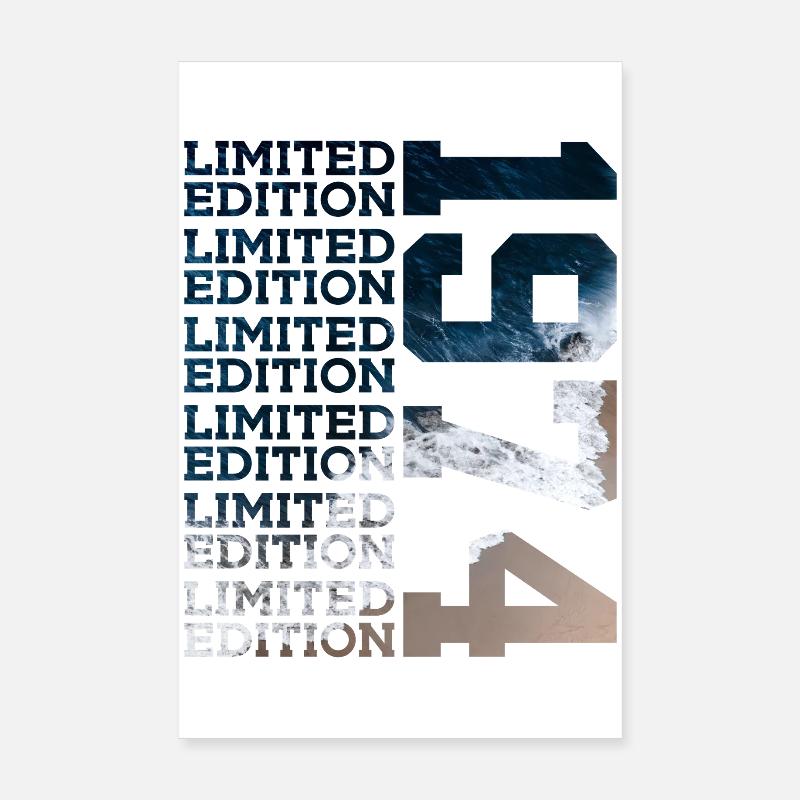ÉDITION LIMITÉE 1974 52 ANS 52E ANNIVERSAIRE Poster 20 x 30 cm