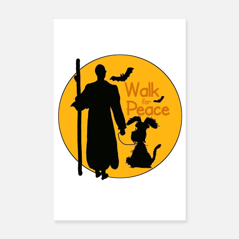walk for peace spruch Poster 20x30 cm