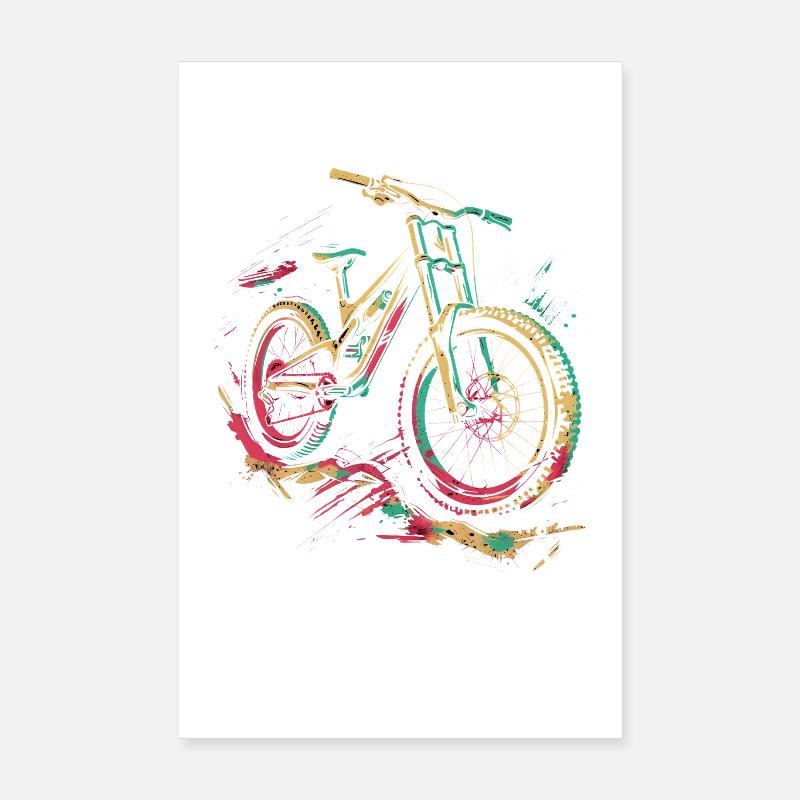 VTT rétro Poster 20 x 30 cm