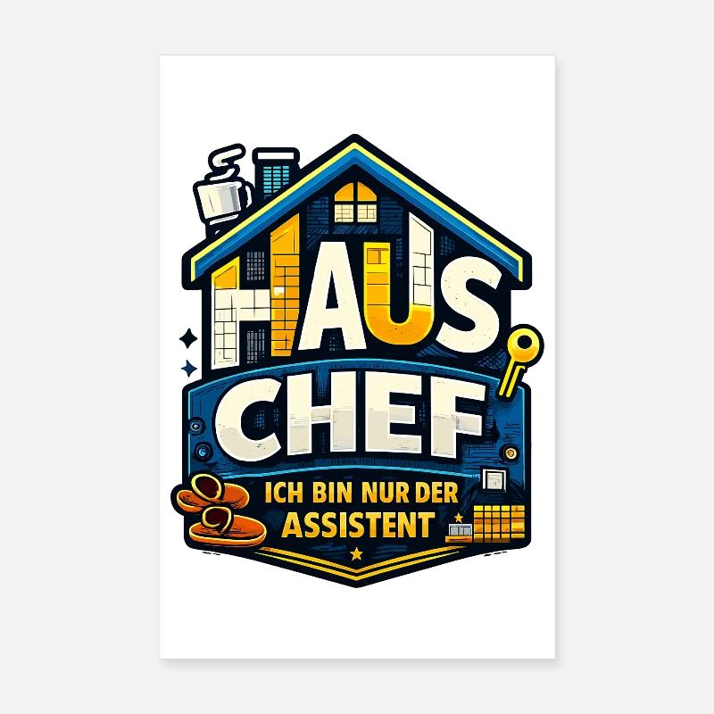 Chef de maison – Je ne suis que l’assistante Poster 20 x 30 cm