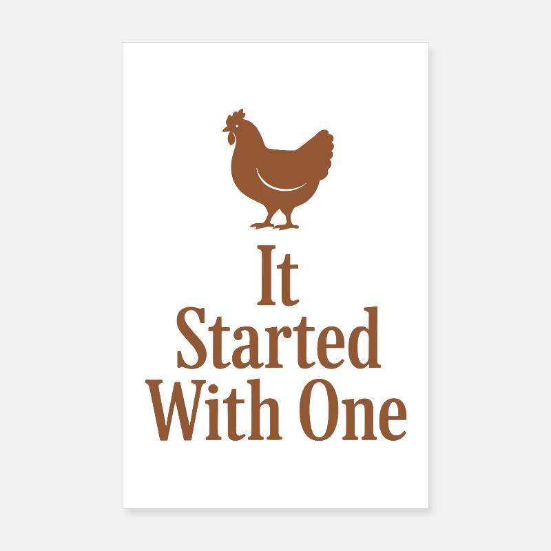 Mathématiques du poulet trop de poulets dans le Poster 20 x 30 cm