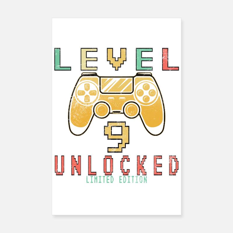 Level 9 Unlocked Poster 8" x 12" (20x30 cm)