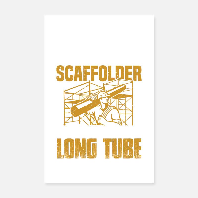  Scaffold Installer Builder Worker Construction Poster 8" x 12" (20x30 cm)