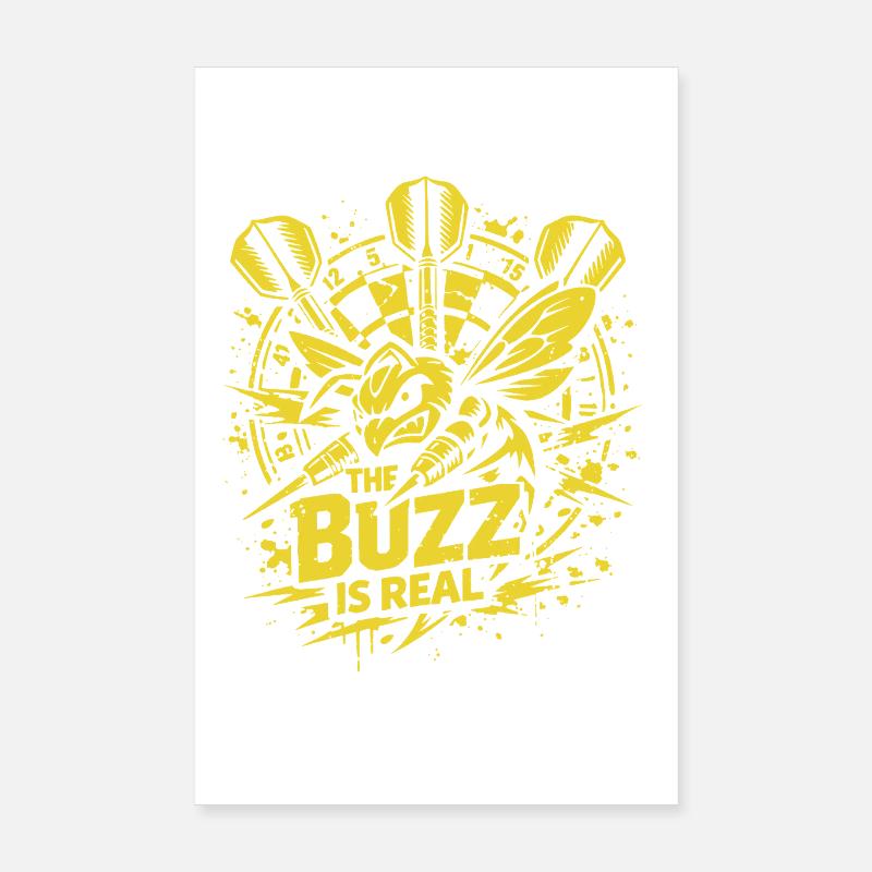 Ally Pally | Le buzz est réel - Tournoi de fléchettes Poster 20 x 30 cm