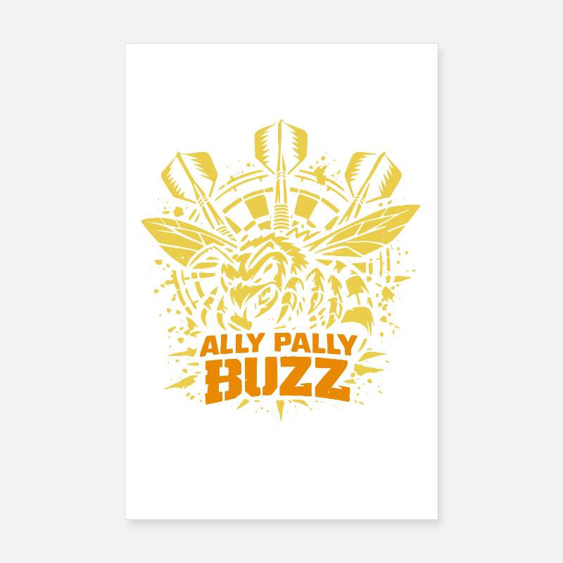 Un Buzz de Ally Pally | Dart Bee Poster 20 x 30 cm