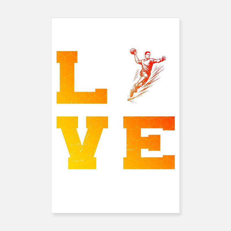 Message clair de handball pour hommes Poster 20 x 30 cm