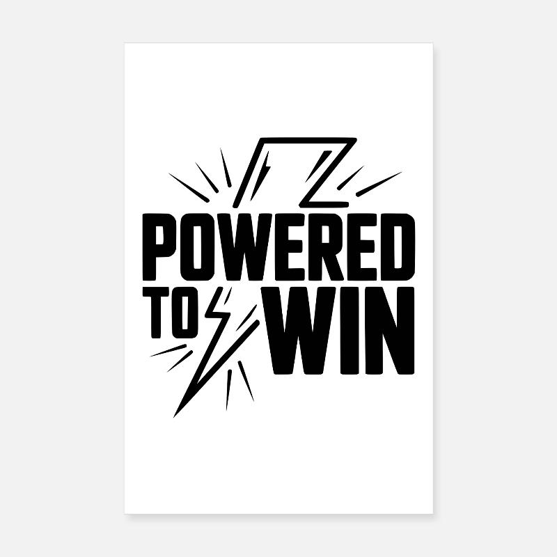 Powered to Win Poster 8" x 12" (20x30 cm)