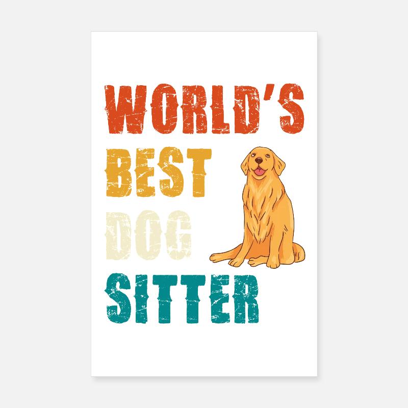 Weltbester Hundesitter Poster 20x30 cm