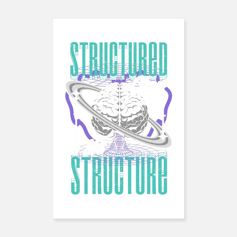 Neurodiversité neurodivergente structurée chaos Poster 20 x 30 cm