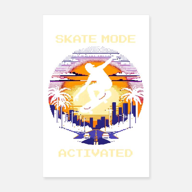 Mode Skate activé | Skateboard Poster 20 x 30 cm