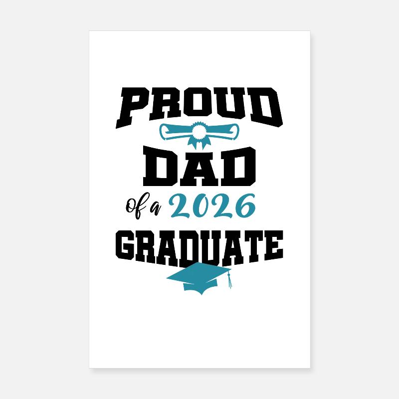 Stolzer Vater Absolvent 2026 Bachelor Master Poster 20x30 cm