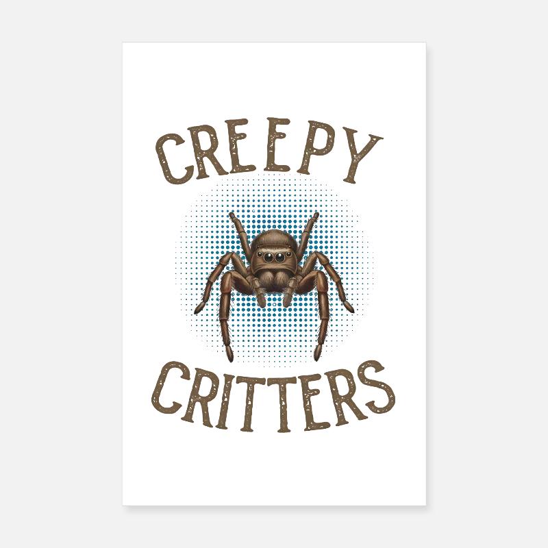 Créatures effrayantes – Araignée sauteuse réaliste Poster 20 x 30 cm