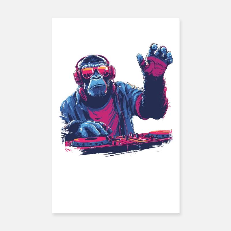 DJ singe cool Poster 20 x 30 cm