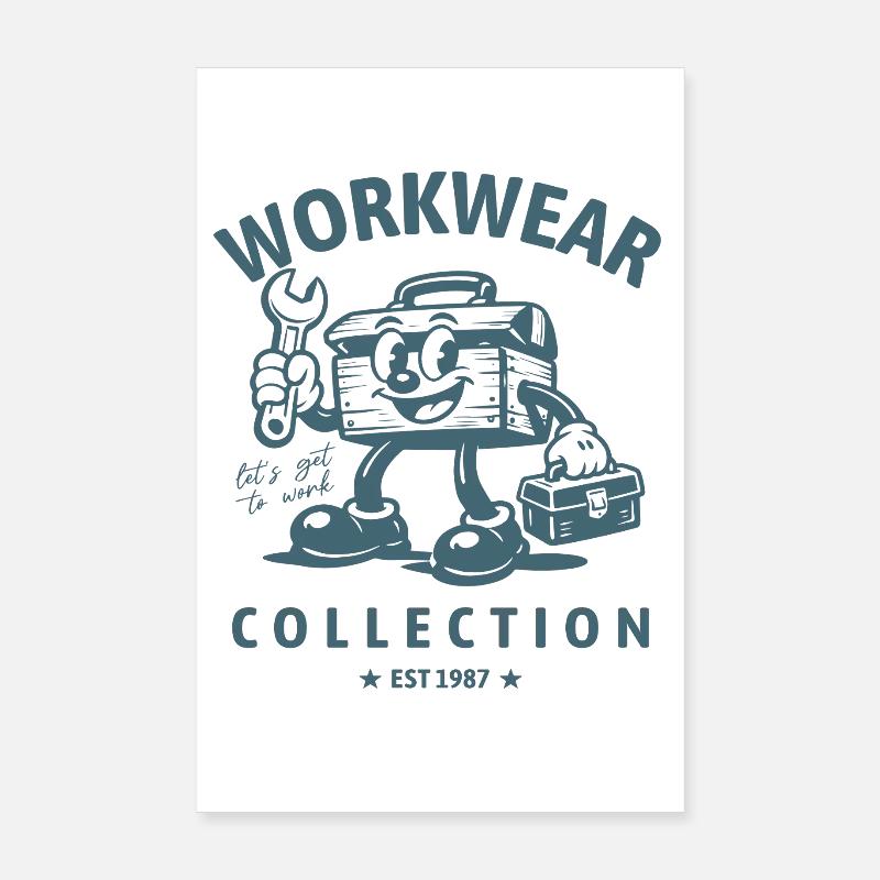 Workwear Collection Toolbox Poster 8" x 12" (20x30 cm)