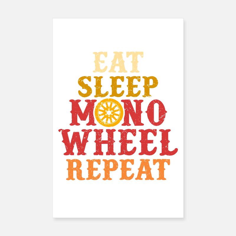 Monoroue monocycliste Poster 20 x 30 cm