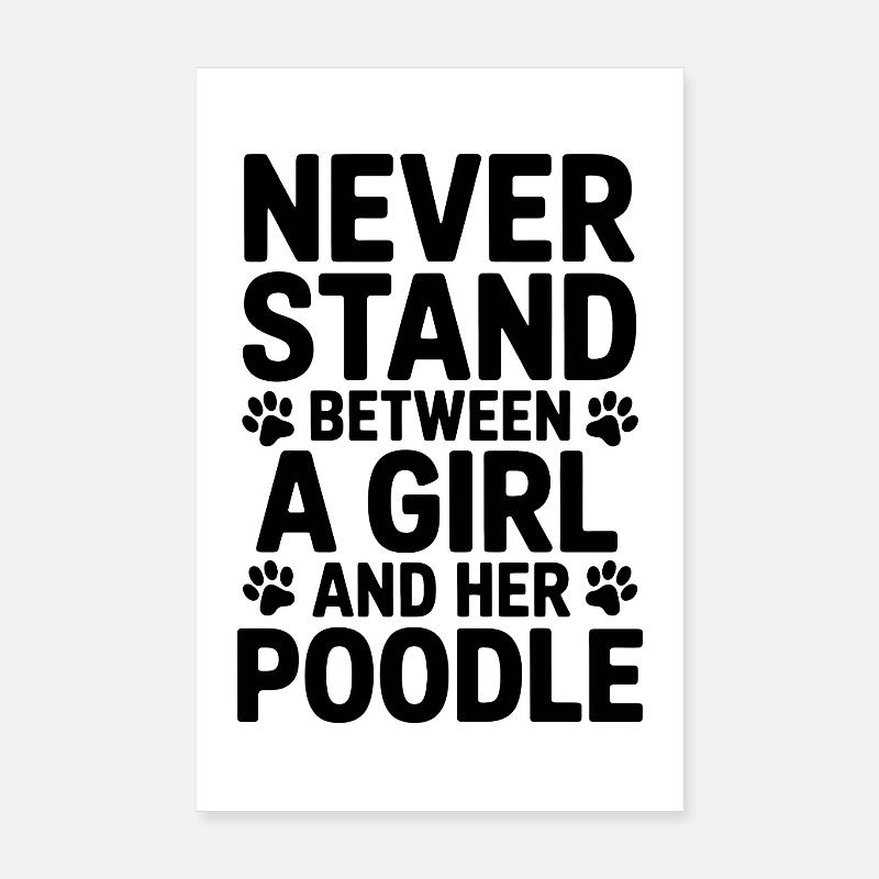 Paroles de caniche Caniche Cadeau drôle de caniche Poster 20 x 30 cm