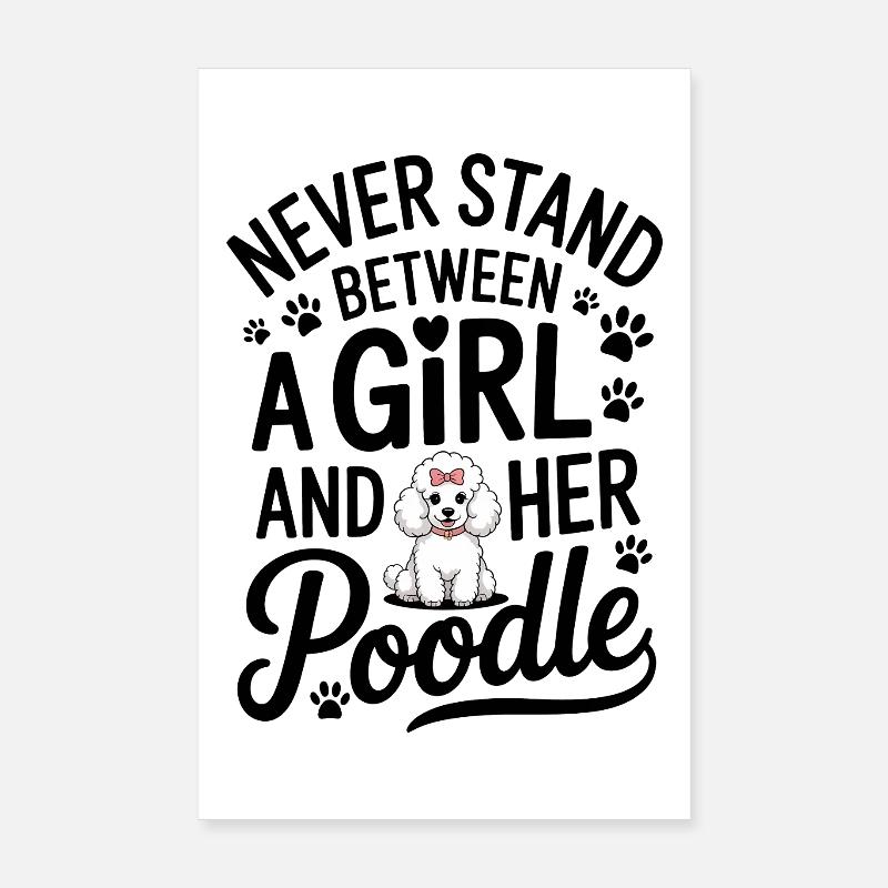Paroles de caniche Caniche Cadeau drôle de caniche Poster 20 x 30 cm