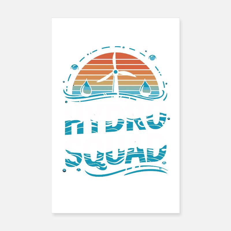 Hydro Squad Renewable Energy Hydropower Poster 8" x 12" (20x30 cm)