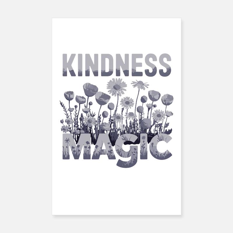  Kindness Magic Blumenwiese Freundlichkeit Poster 20x30 cm