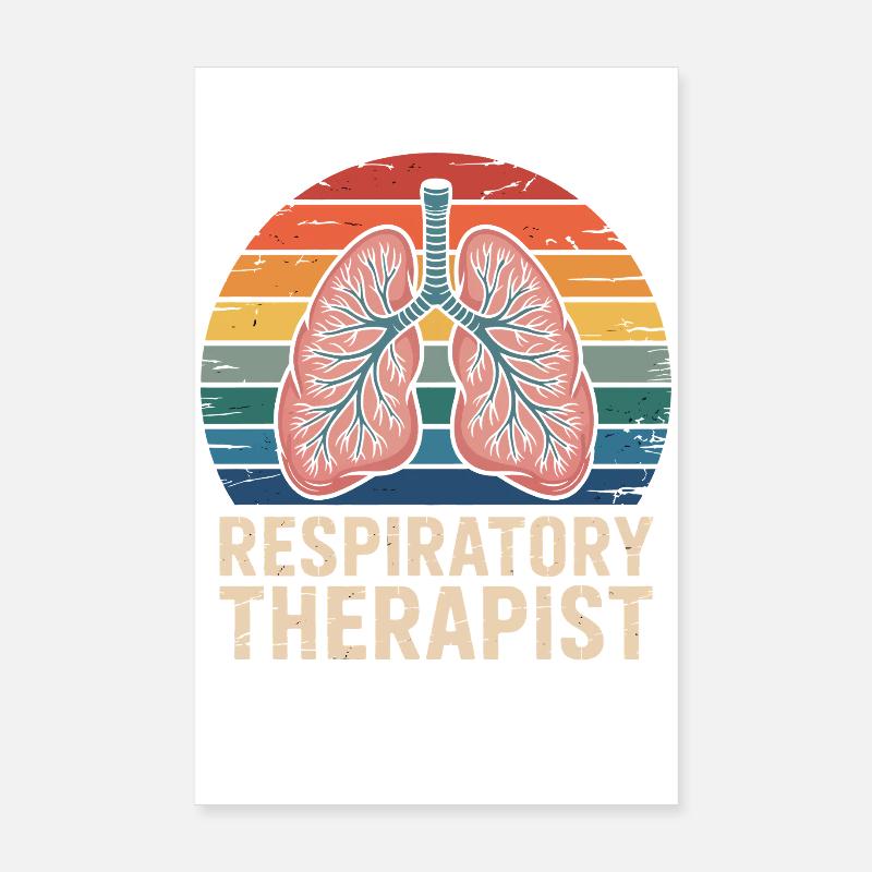 Respiratory Therapist Rainbow Poster 8" x 12" (20x30 cm)