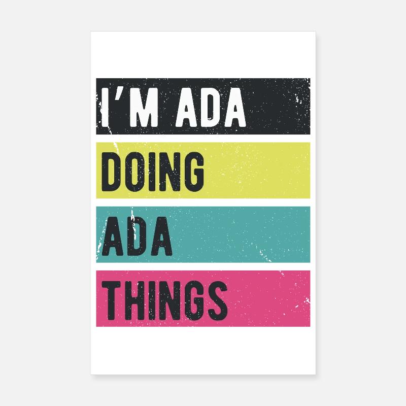 Ich bin Ada und mache Ada Things Retro Colors Poster 20x30 cm
