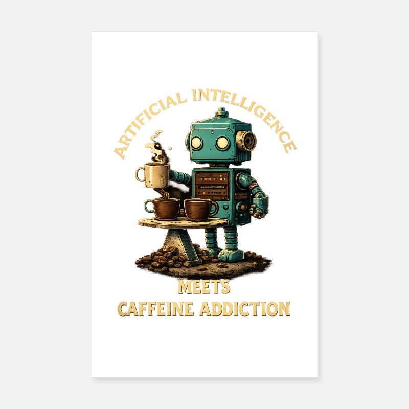 Coffee Robot – L’intelligence artificielle rencontre Koff Poster 20 x 30 cm