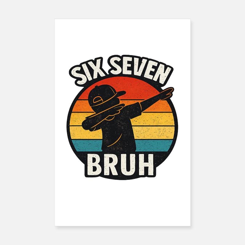 67 Six Seven - Poster 20x30 cm - Weiß