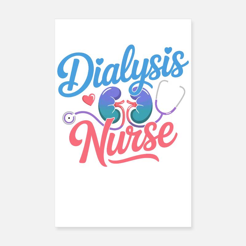 Conception d’infirmières en dialyse - Poster 20 x 30 cm - blanc