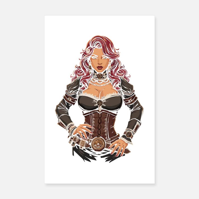Femmes Steampunk Magnifiques Steampunk Poster 20 x 30 cm