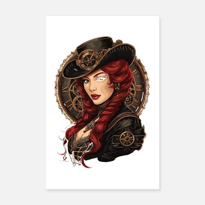 Femmes Steampunk Magnifiques Steampunk Poster 20 x 30 cm