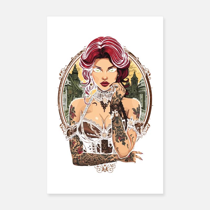 Femmes Steampunk Magnifiques Steampunk Poster 20 x 30 cm