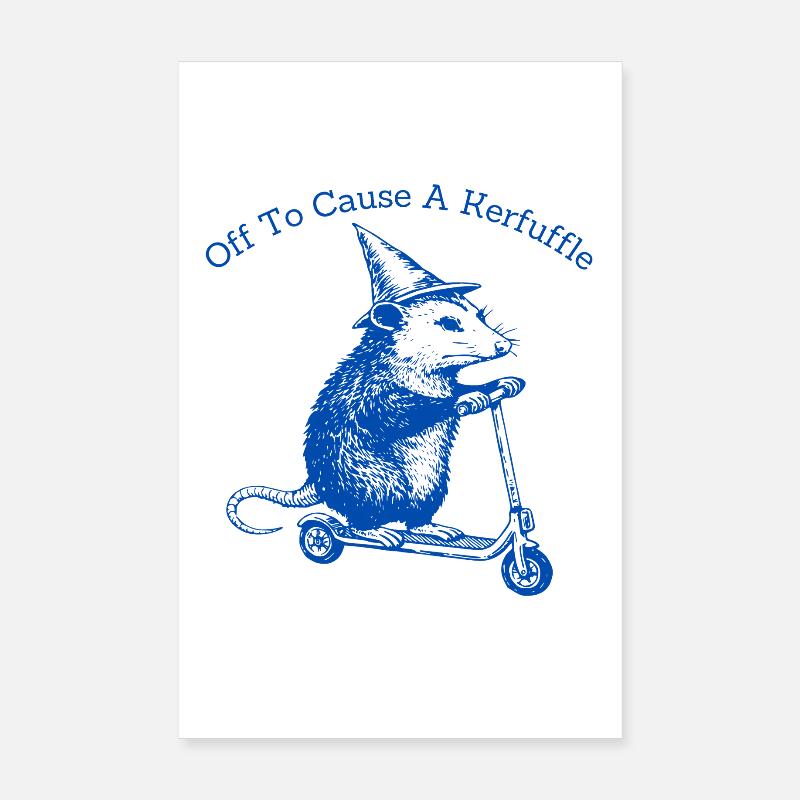 Partons causer un remue-ménage Opossum drôle Poster 20 x 30 cm