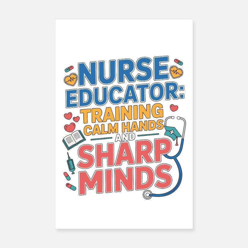Formation d’éducateurs infirmiers Calm Nurse Practitioner Poster 20 x 30 cm