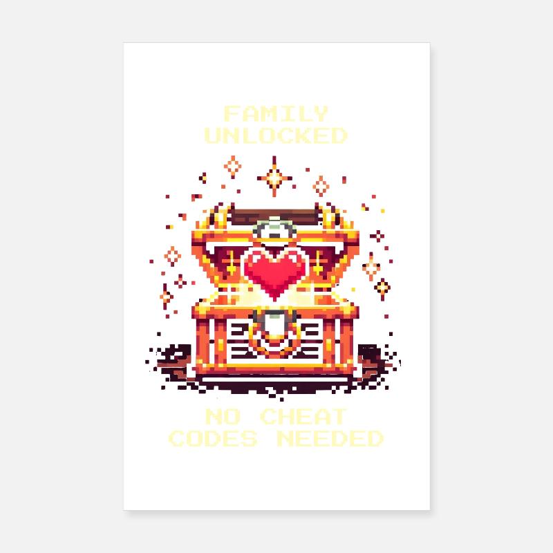 Family Unlocked Without Cheats | Patchwork Poster 8" x 12" (20x30 cm)