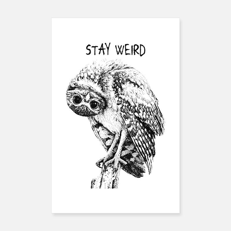 Reste la chouette bizarre Poster 20 x 30 cm