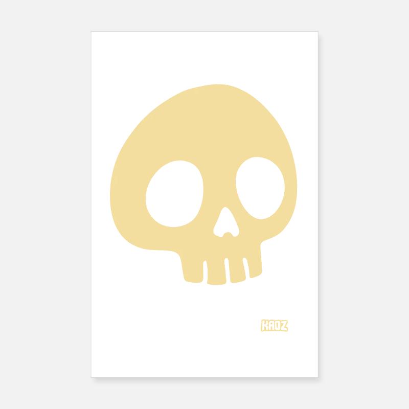 Crâne beige Poster 20 x 30 cm