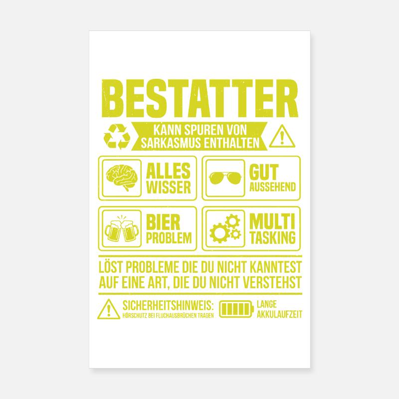 Undertaker – Peut contenir des traces de sarcasme Poster 20 x 30 cm