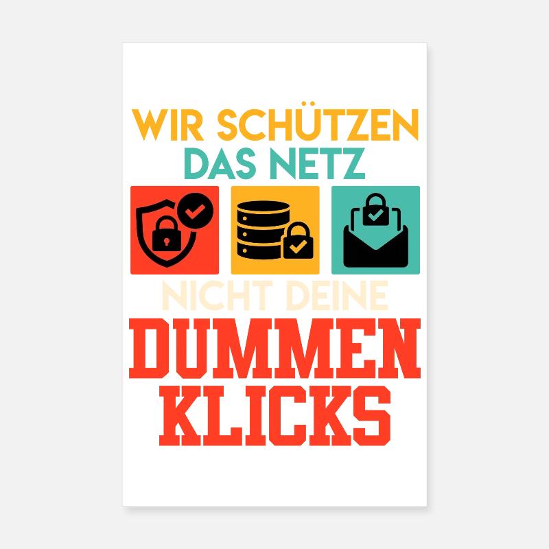 Codeur NOUS N’UTILISONS PAS LE NET VOS CLICS STUPIDES Poster 20 x 30 cm