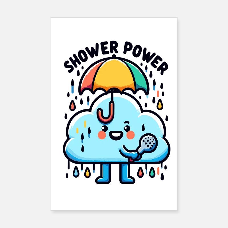 Regenkraft Wolkenlied mit Mikro Poster 20x30 cm