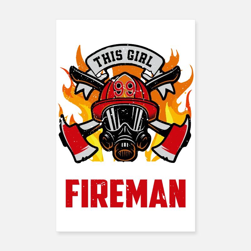 Pompiers Poster 20 x 30 cm