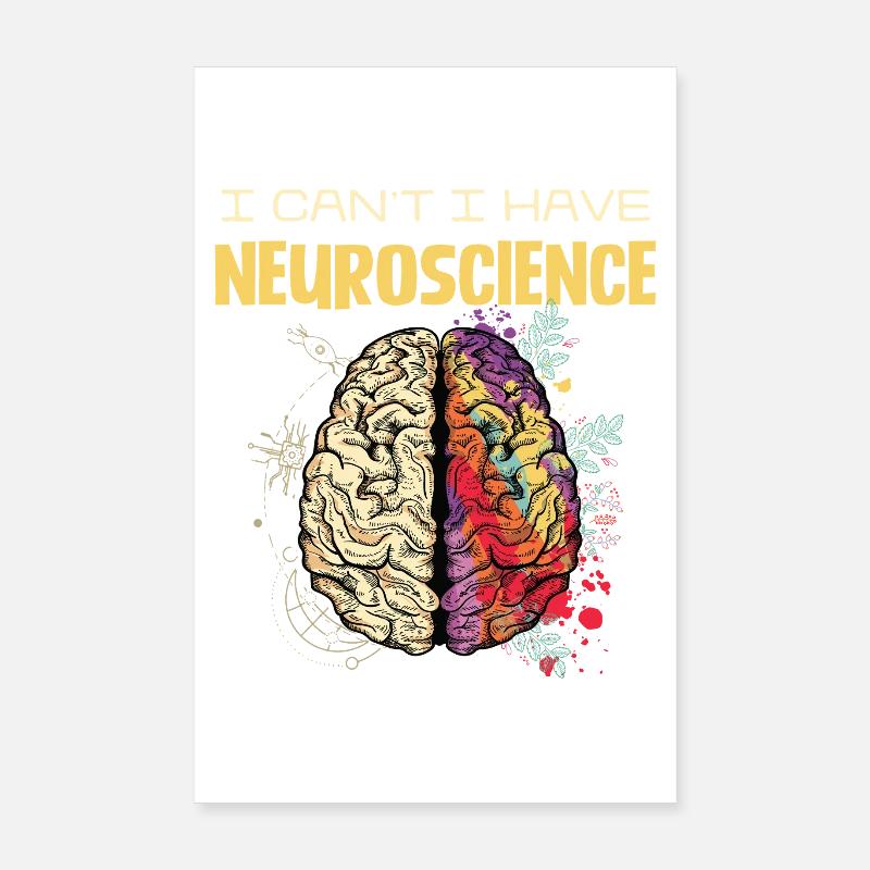 Conception des couleurs cérébrales en neurosciences Poster 20 x 30 cm
