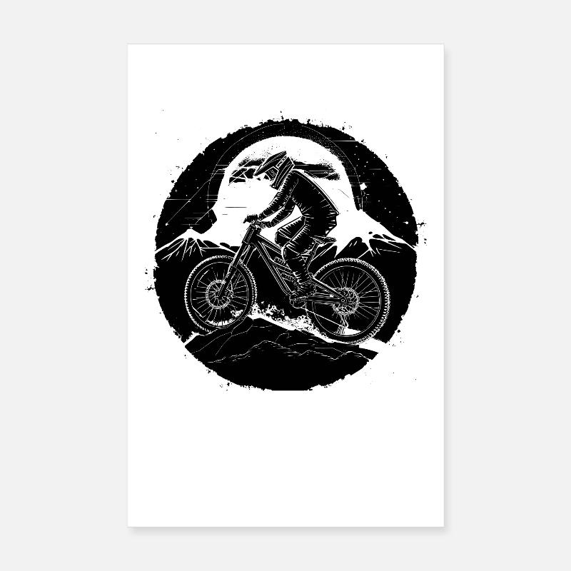 Mountain bikers Poster 8" x 12" (20x30 cm)