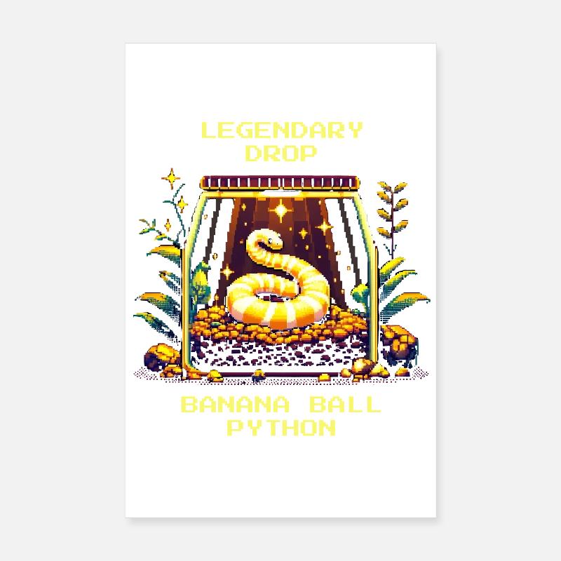 Découverte légendaire : python romain banane | Python Poster 20 x 30 cm