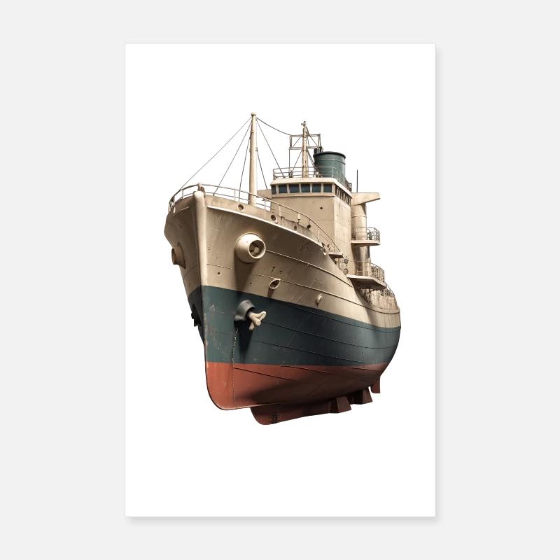 Gros plan d’un cargo vintage Poster 20 x 30 cm